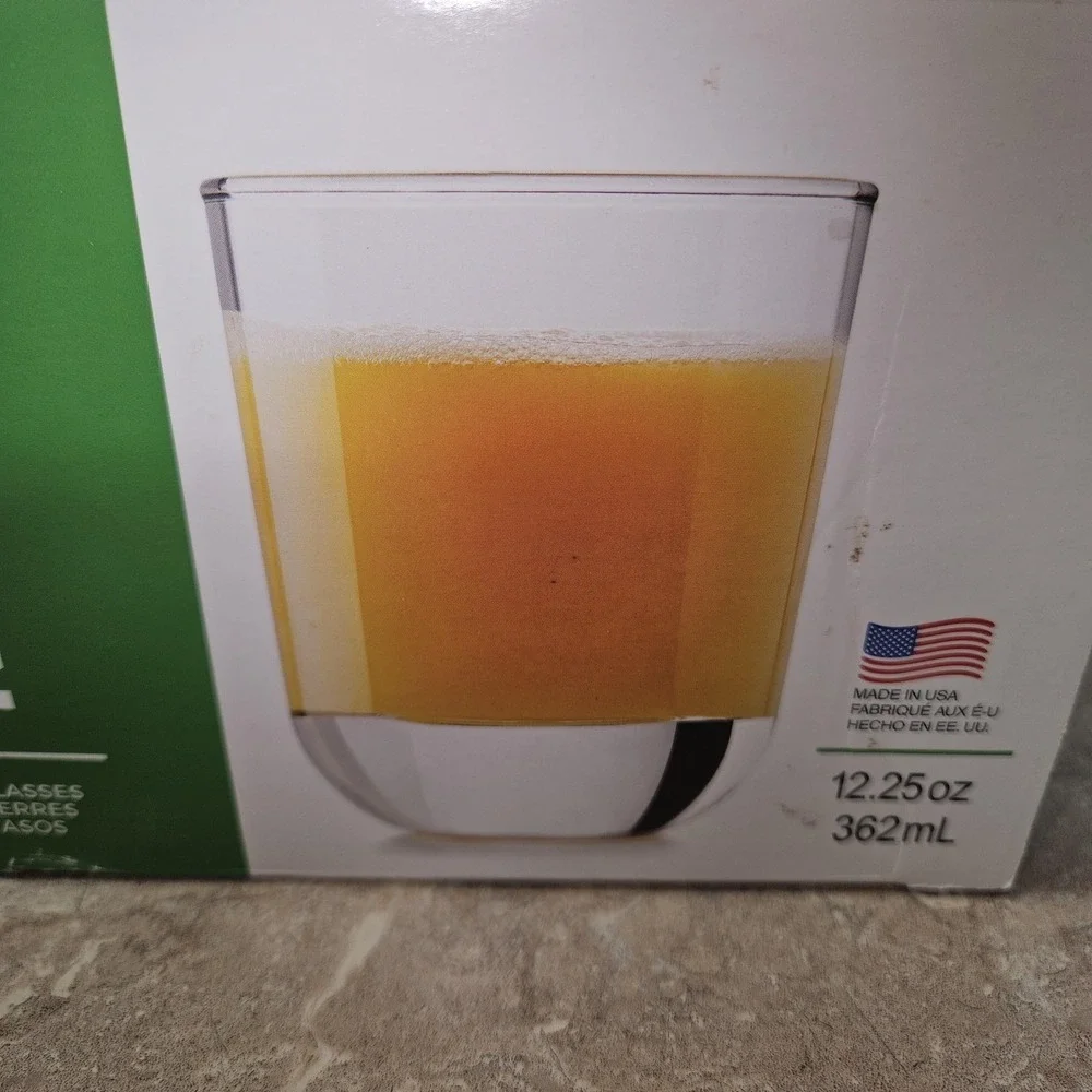 Libbey Rocks Glasses Set of‎ 4 12.25oz Tumblers Made in USA Barware Drinkware
